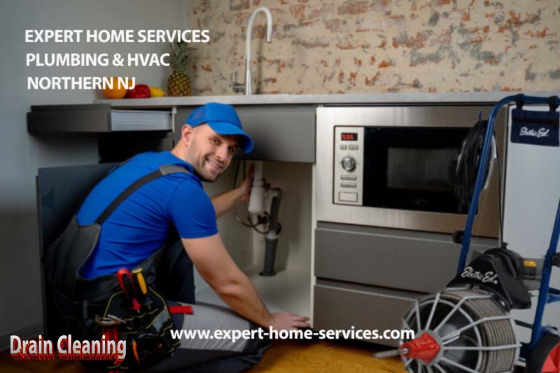 Drain Cleaning by Expert Home Services Plumbing and HVAC in Passaic-Bergen-Morris-Essex counties NJ-USA
