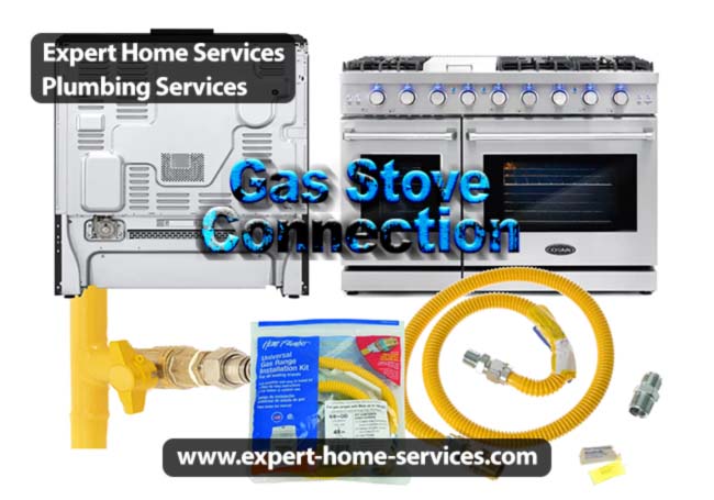 Gas Stove Connection Installation Services by Expert Home Services Plumbing and HVAC in Passaic-Bergen-Morris-Essex counties NJ-USA