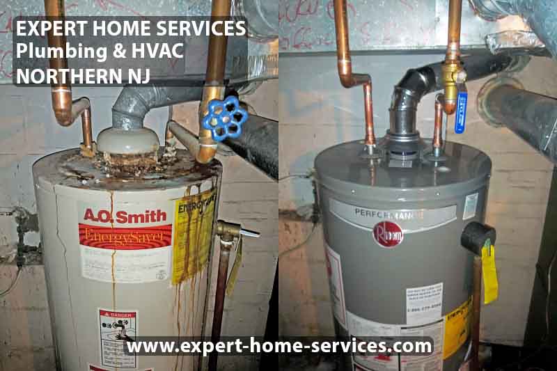 Water Heater Replacement by Expert Home Services Plumbing and HVAC in Passaic-Bergen-Morris-Essex counties NJ-USA