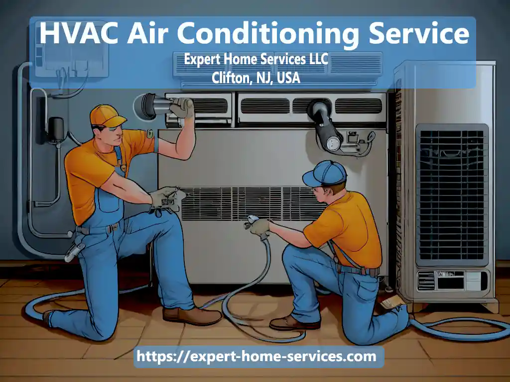 Expert technician performing HVAC Air Conditioning Service on an indoor unit.