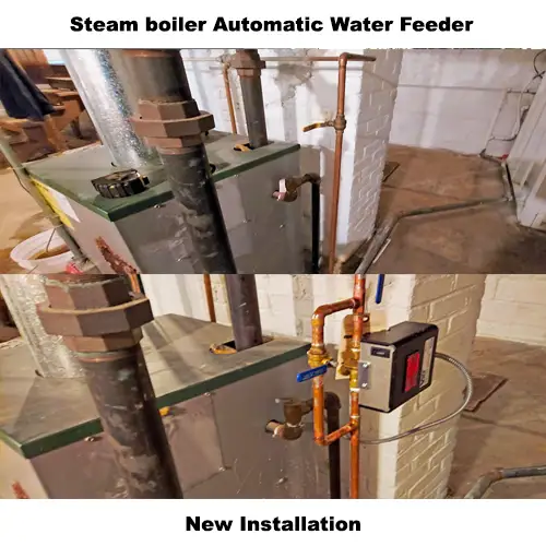Steam boiler automatic water feeder installation Clifton NJ