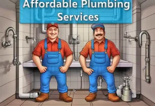Professional plumber fixing clogged drain