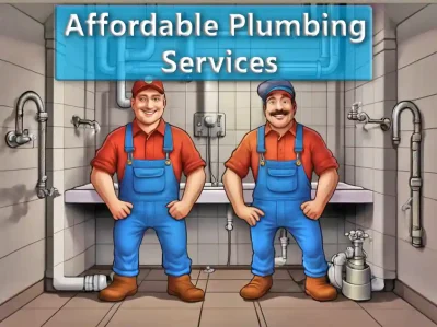 Professional plumber fixing clogged drain