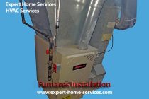 Furnaces Installation and replacement service, New furnace installed in a basement - Heating System Installation.
