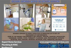 Reverse osmosis system installation under kitchen sink - water purifier installation plumber.