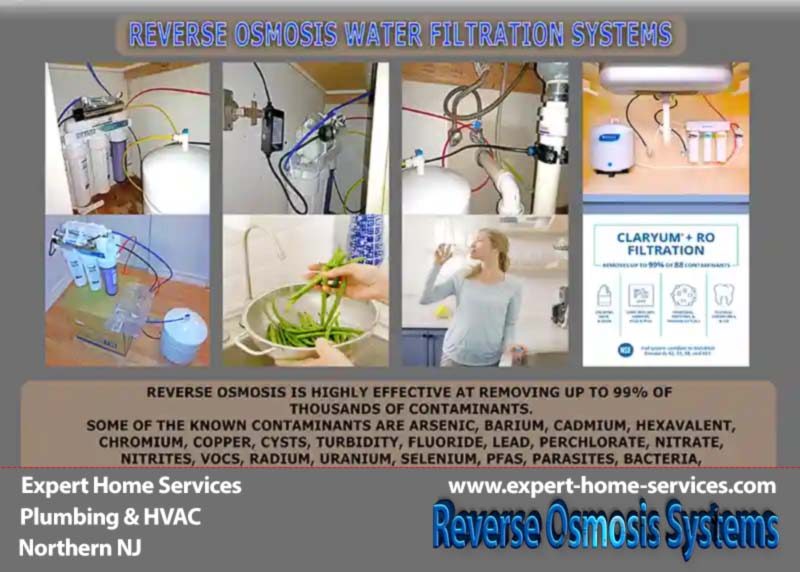 Reverse osmosis system installation under kitchen sink - water purifier installation plumber.